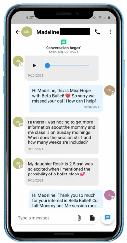 enrollio Auto Text Missed Calls