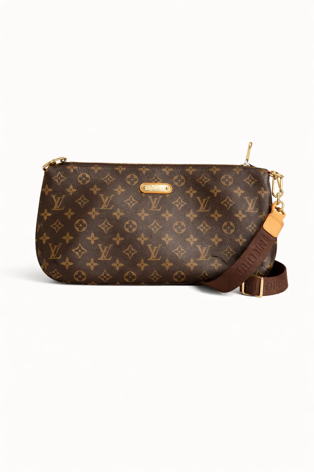 Structured designer handbag on a neutral background