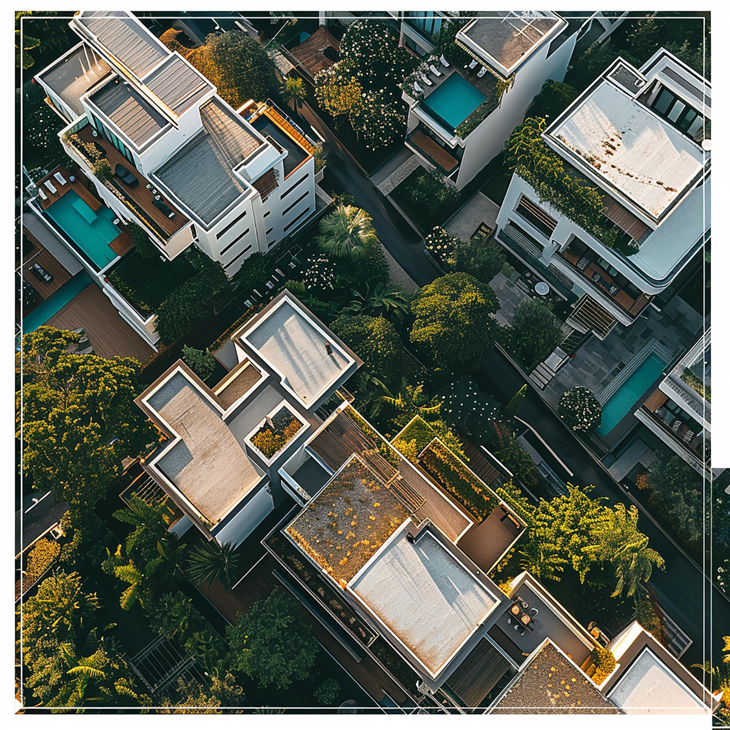 Aerial houses