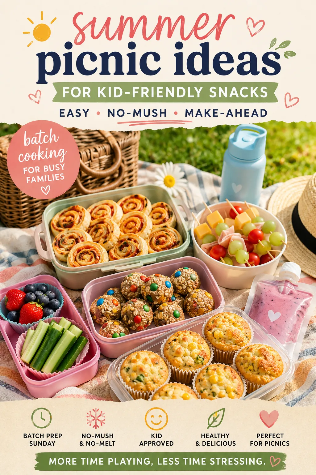 5 No-Mush Summer Picnic Ideas for Kids | Easy Make-Ahead Family Snacks