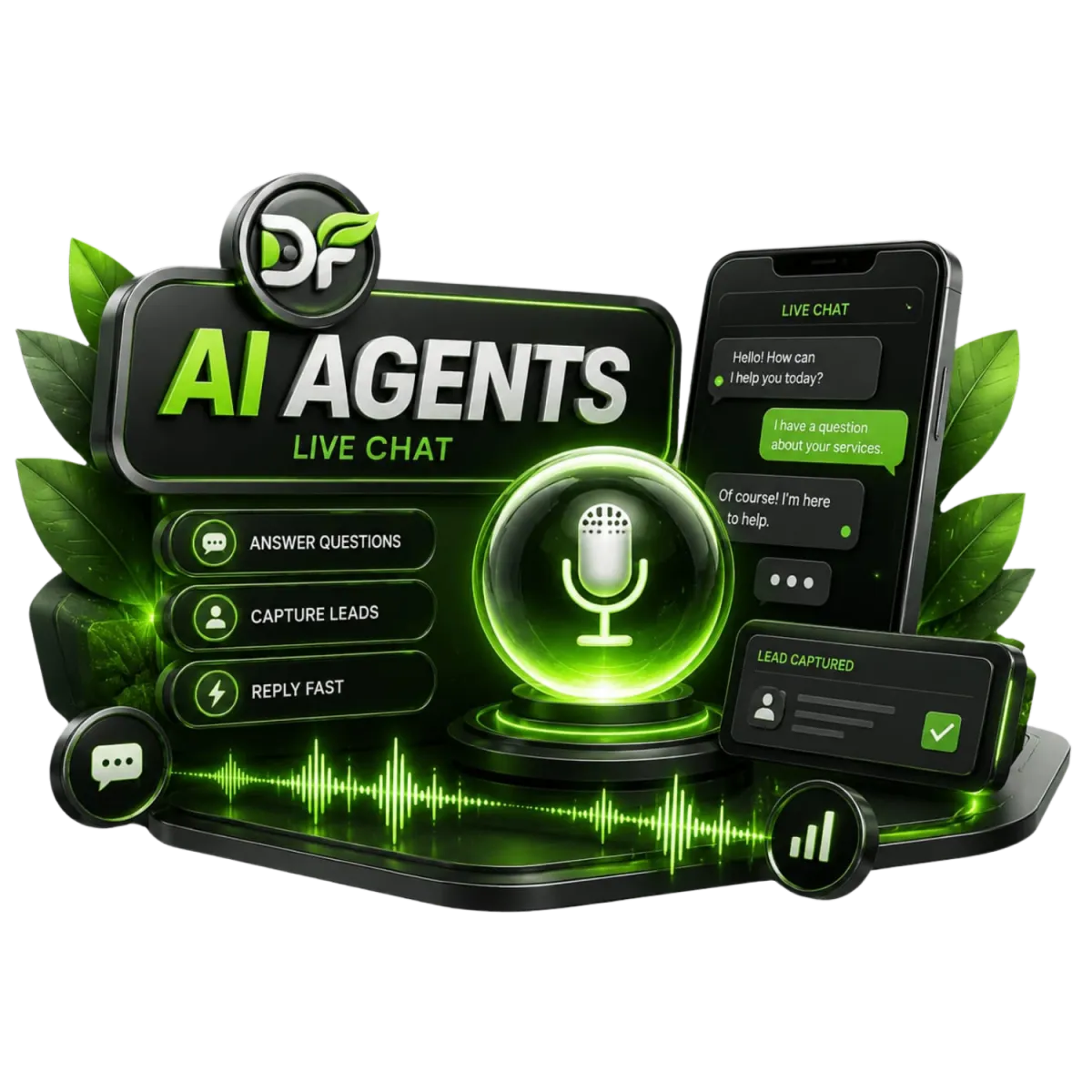AI agents for answering customer questions and capturing enquiries