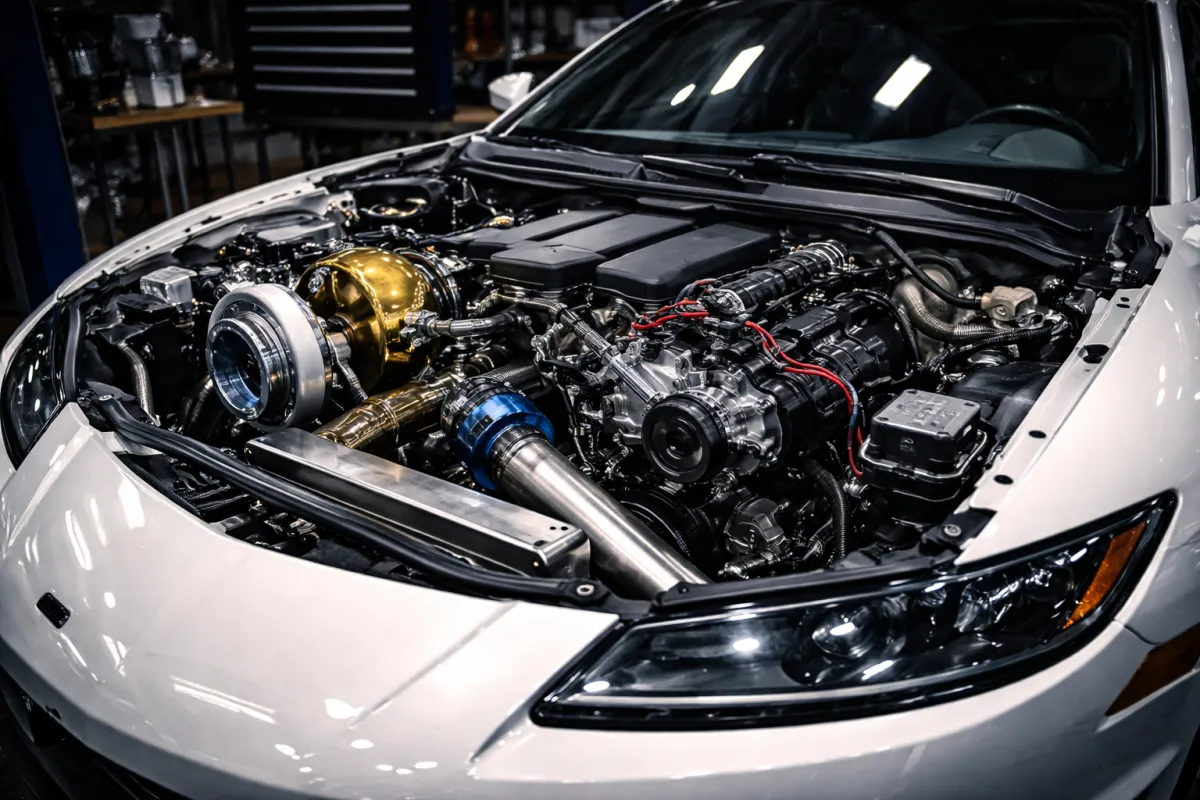 Lifted truck with custom wheels