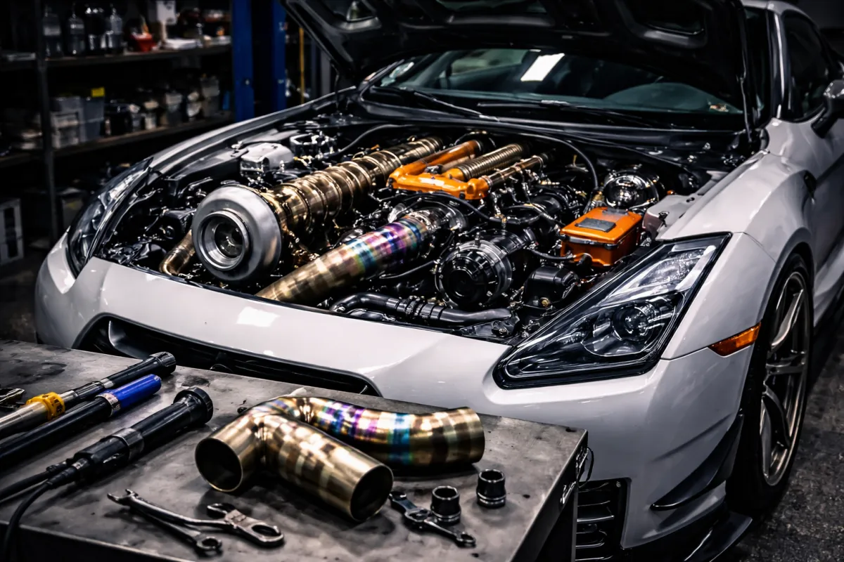 Blacked out SUV with tint and wheels