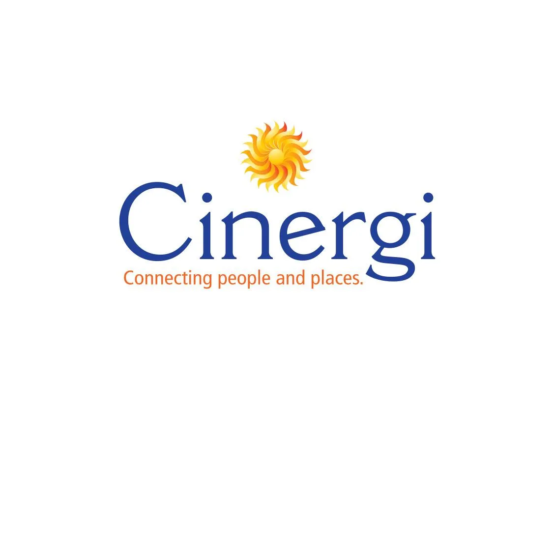 "Cinergi, connecting people and places" sponsor logo