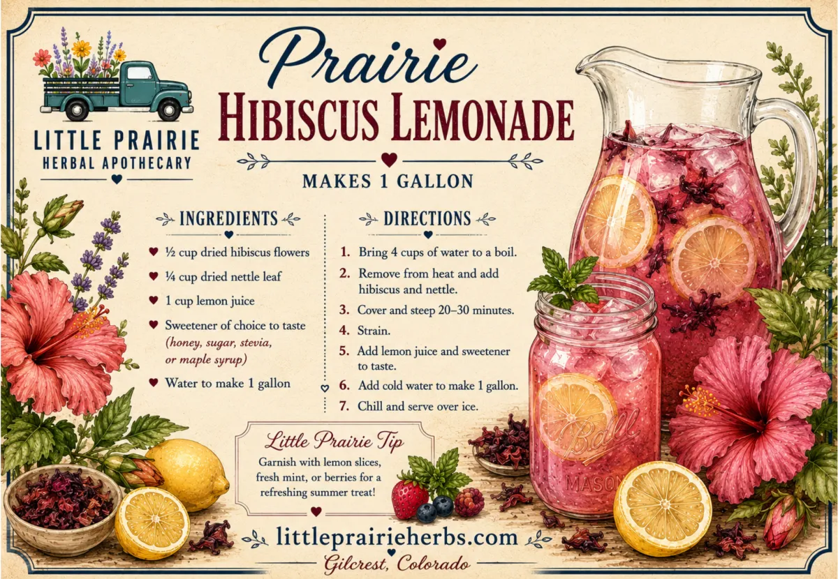 🌺 Hibiscus Nettle Lemonade 🌺