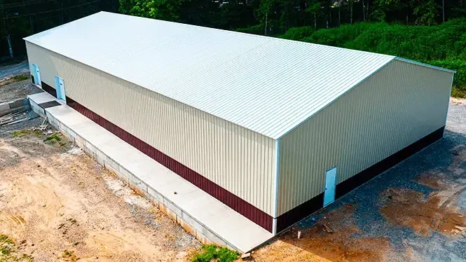 Modern agricultural metal barn by Harrisonburg Metal Buildings