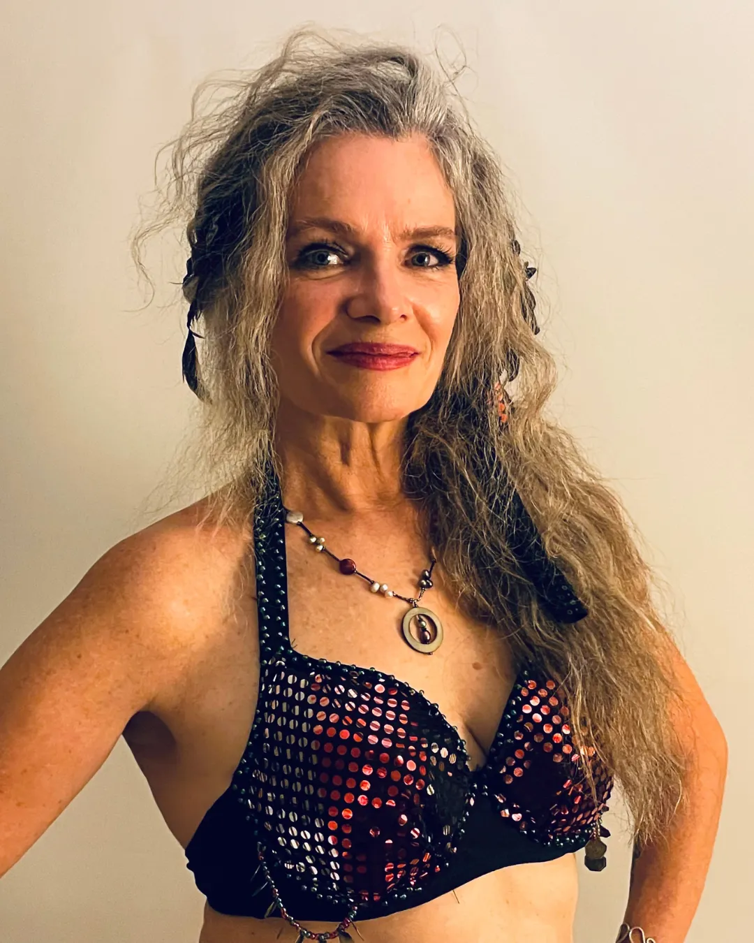 Kelly fusion dancer with sequin costume