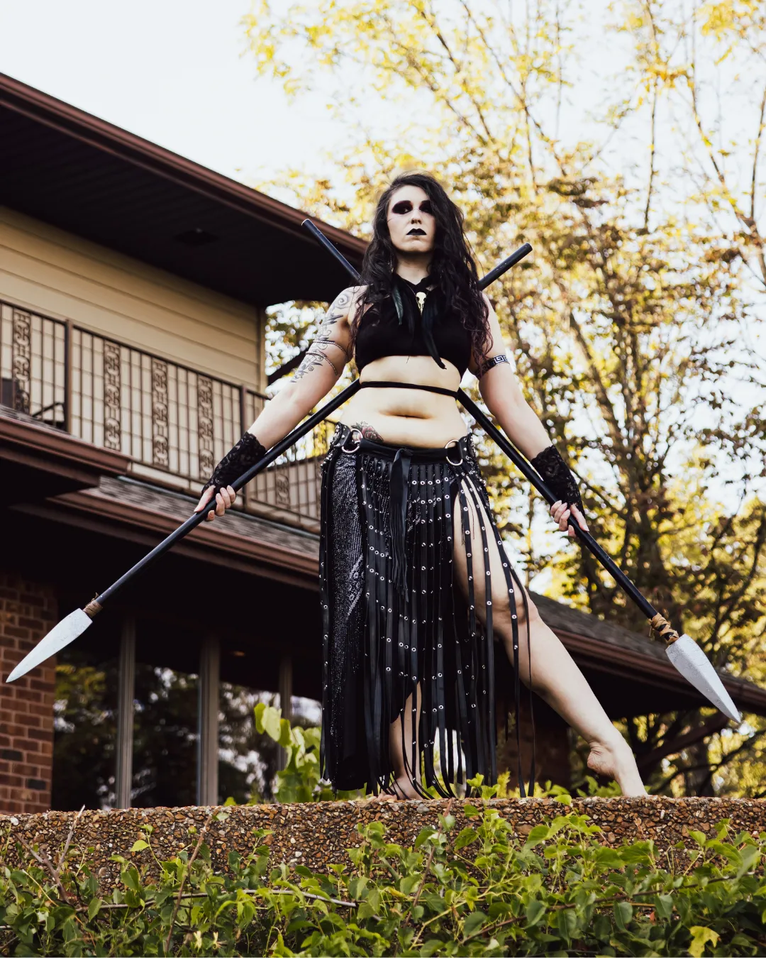 Nyx Namor Full Body holding two spears