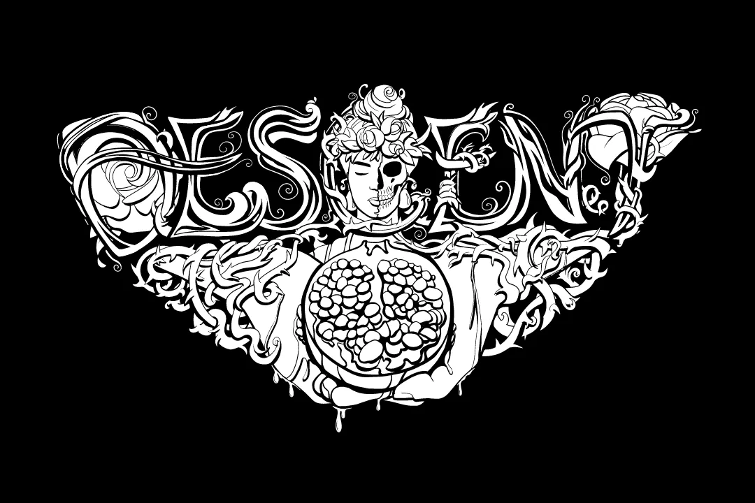 Gothic dark dark fusion logo for The Descent Online Festival