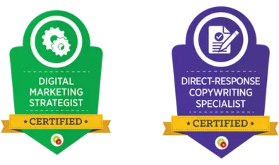 digital mkt strategist/copywriting specialist certification badges