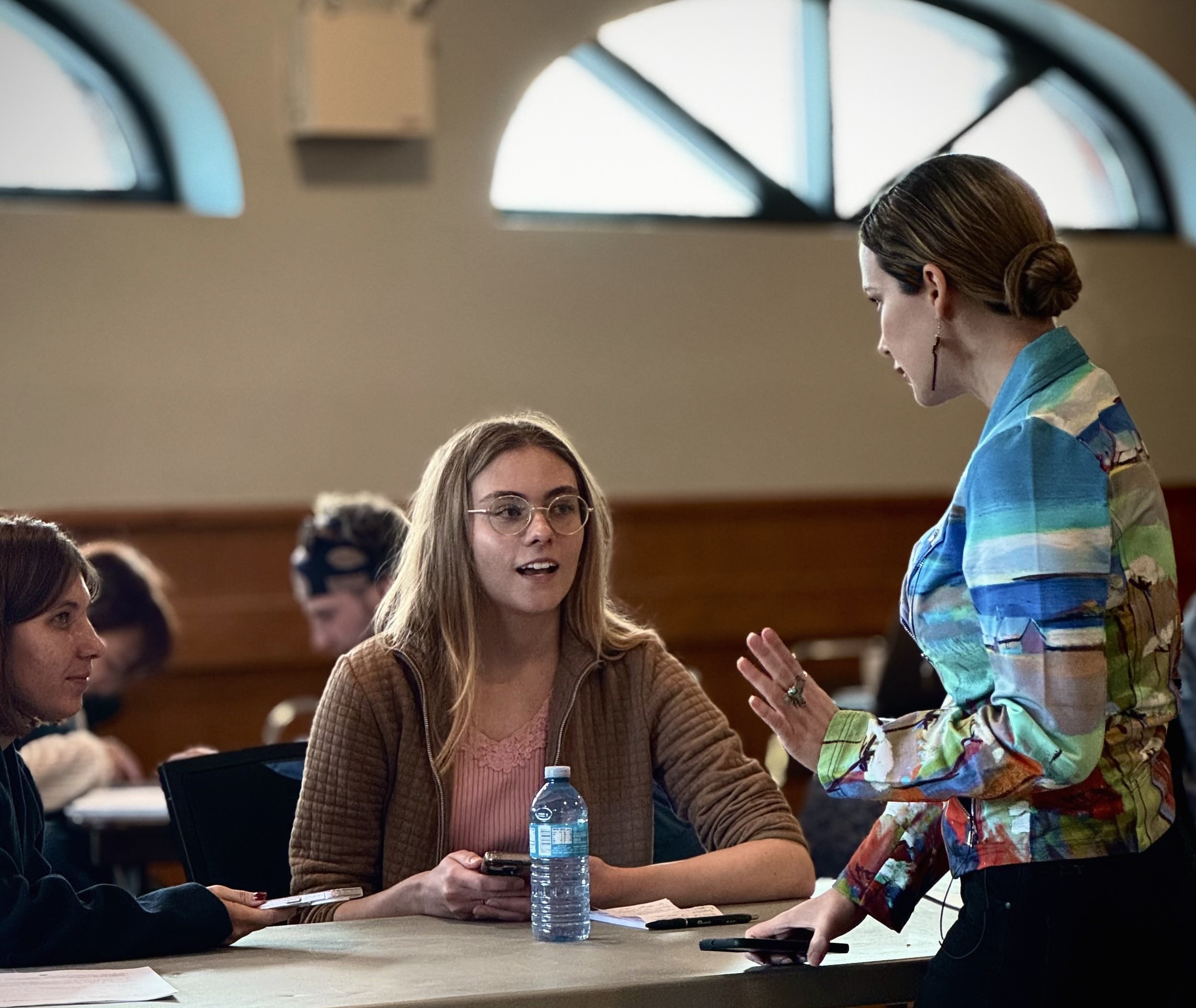 dialect coach coaching a workshop