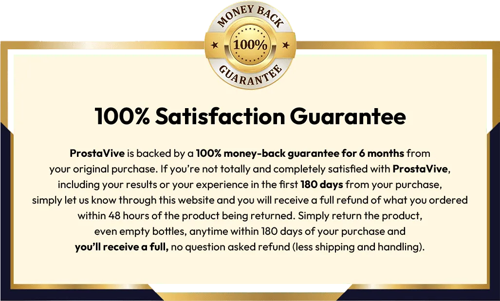 Prostavive Official website money back