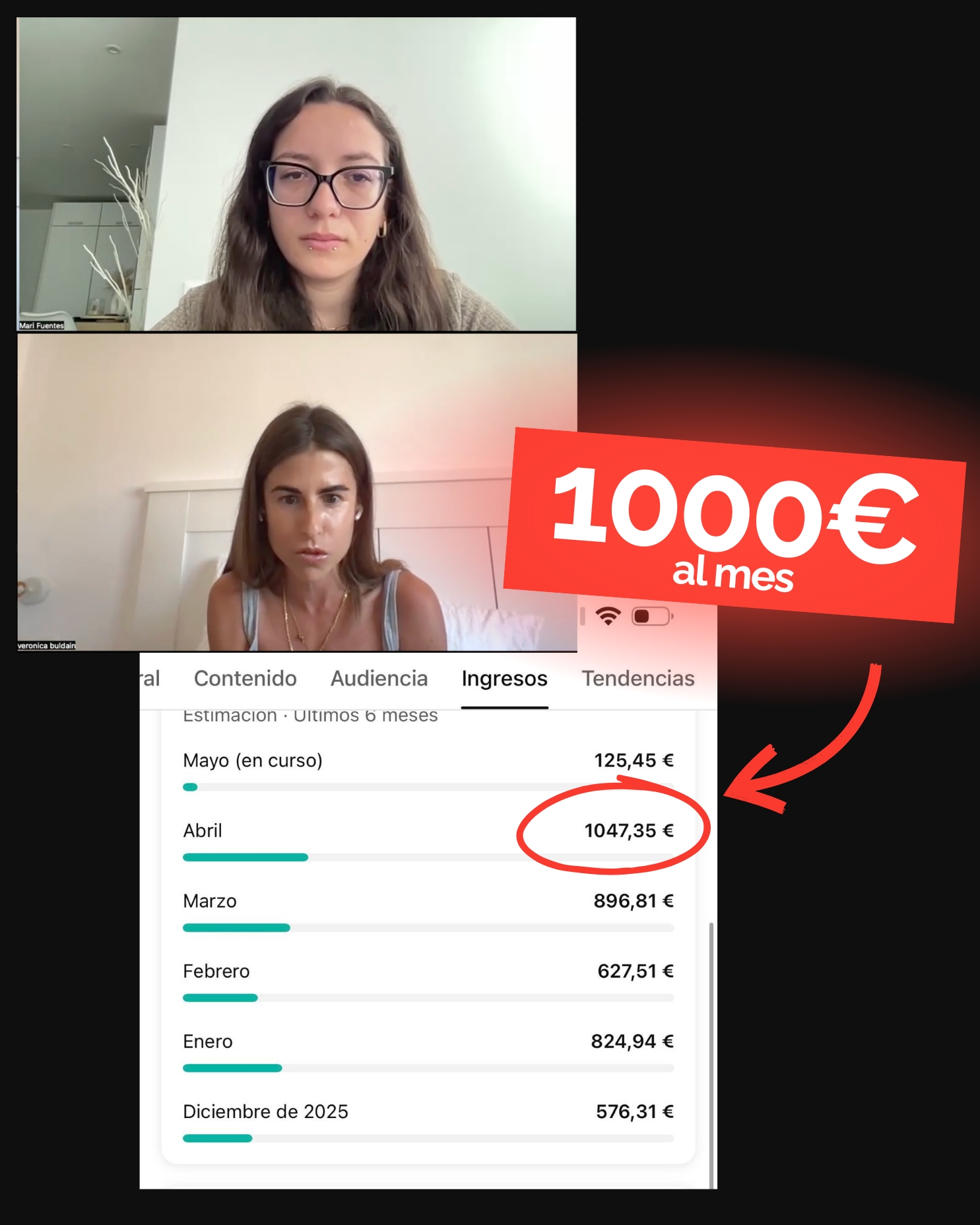 Captura de resultados MonetizaTube