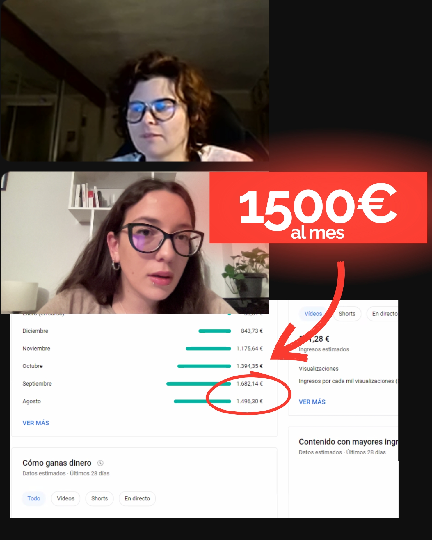 Captura de facturación de YouTube