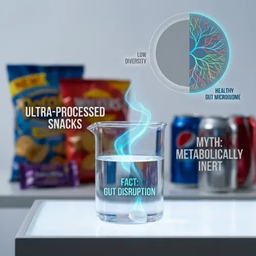 Ultra-processed snacks linked to gut disruption, reduced microbiome diversity, and metabolic gut health effects