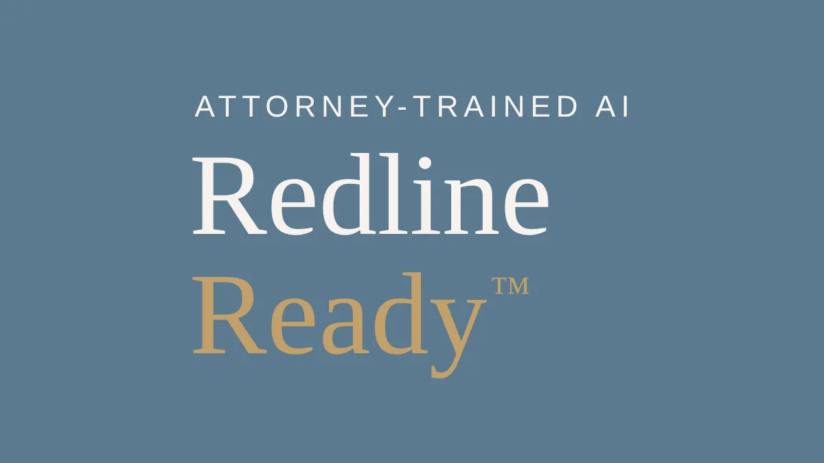 Redline Ready attorney-trained AI