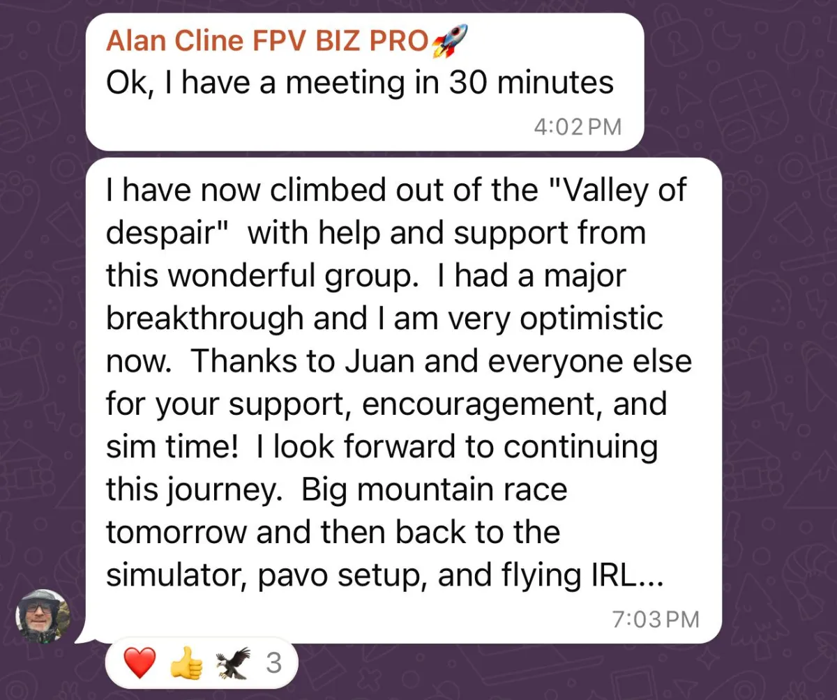 beginner pilot testimonial FPV Drone Course