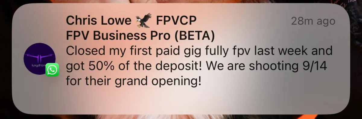 beginner pilot testimonial FPV Drone Course