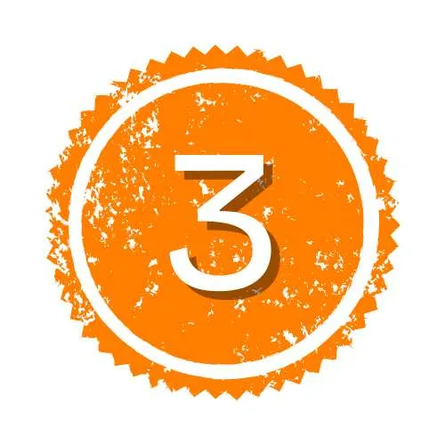 Number 3 in an orange circle