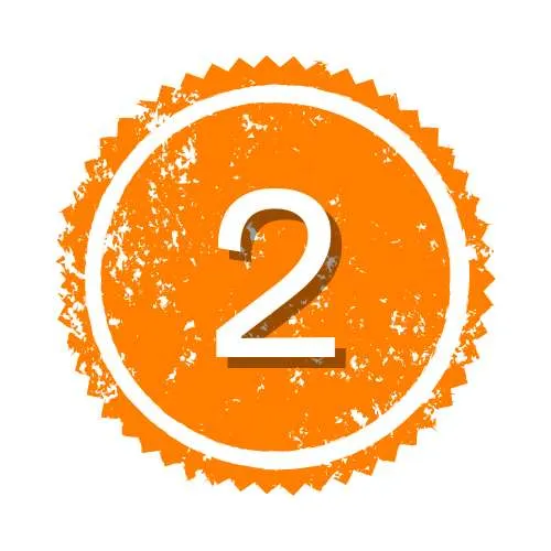Number two in orange cirlce
