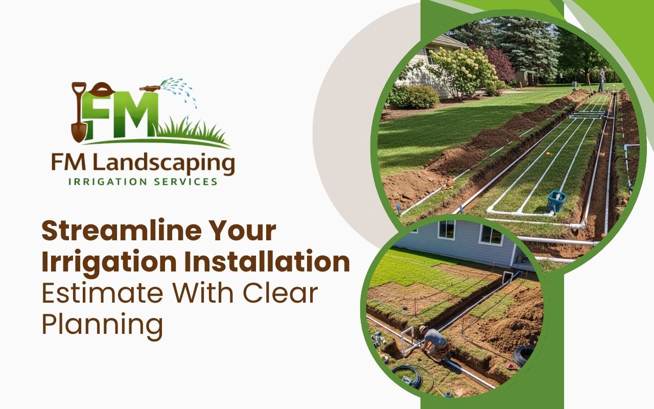 irrigation installation estimate showing efficient drip zones