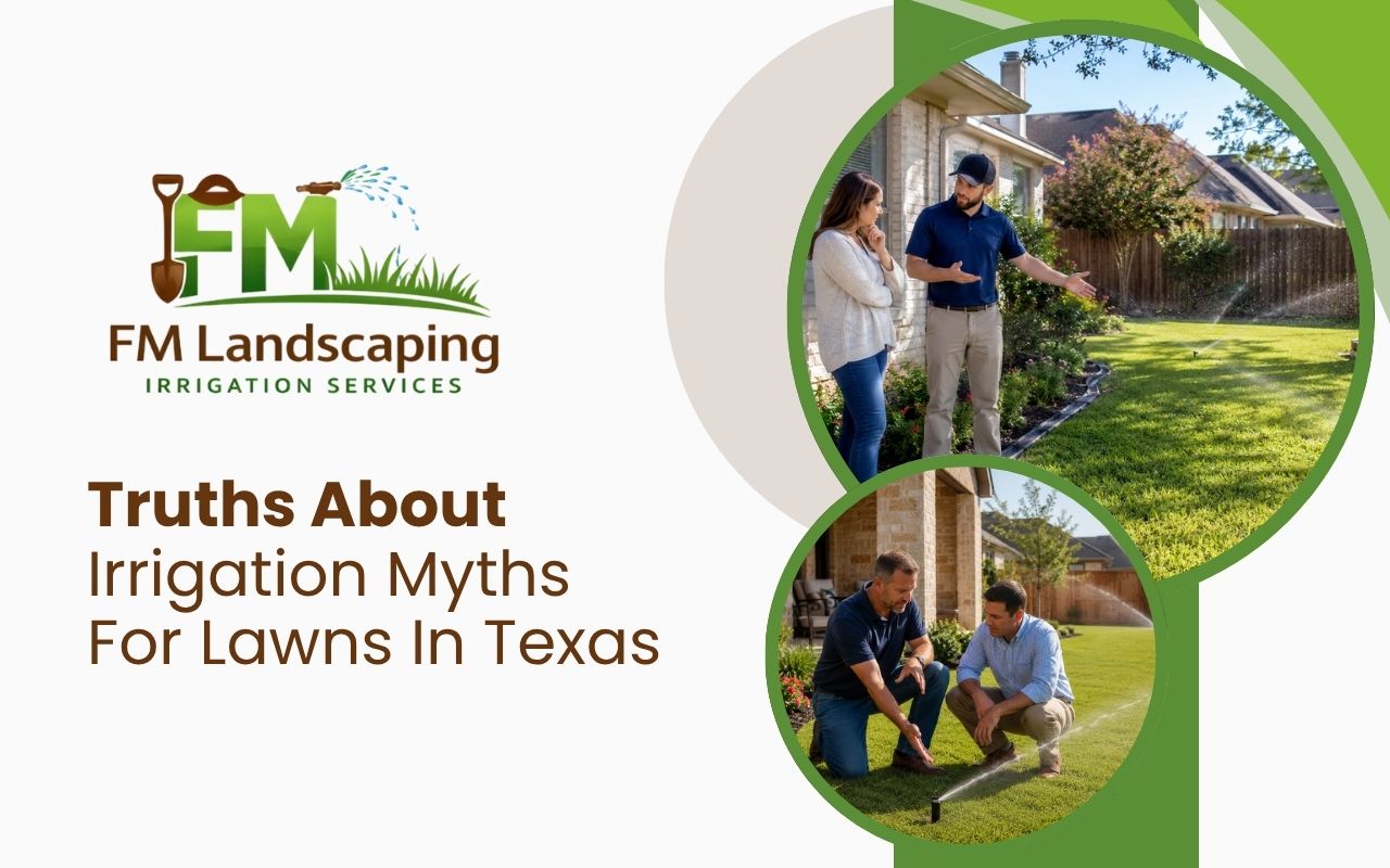 Homeowner learning irrigation myths for lawns in Texas