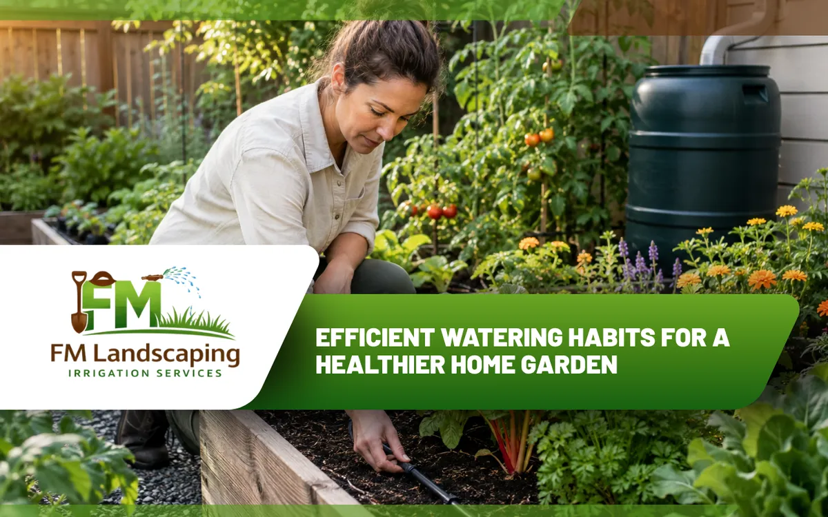 Efficient watering habits supporting a healthy home garden