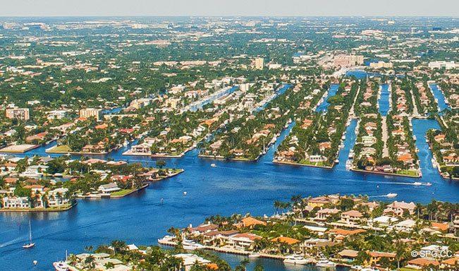 Luxury tile roof on waterfront property in Las Olas Isles Fort Lauderdale