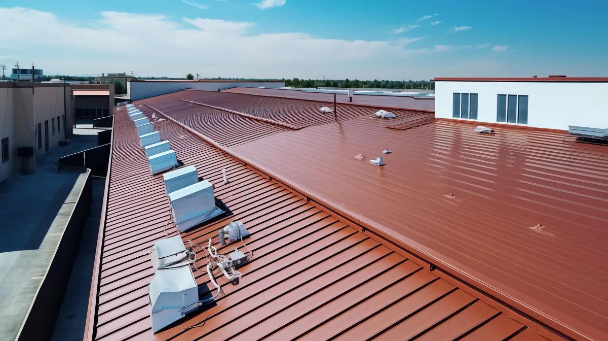 RoofNuts team applying commercial roof coating in Florida