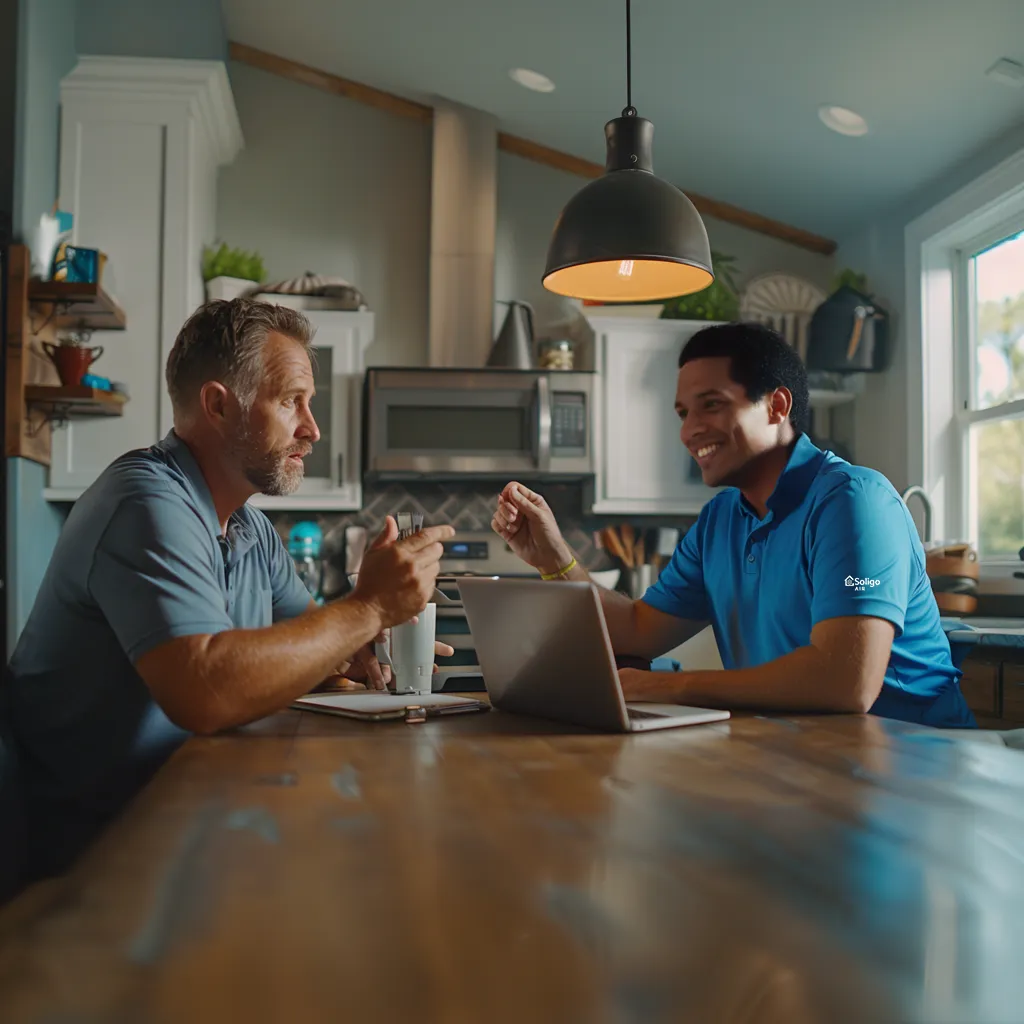 Soligo Air expert in Central Florida guiding homeowners through AC replacement installation and financing options.