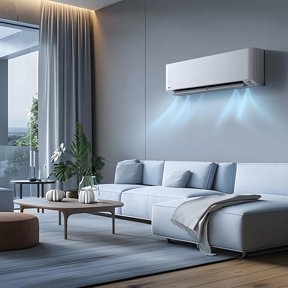 Modern Central Florida home with cool airflow from AC unit. Soligo Air’s Air Filter Replacement ensures comfort, steady temps, and cleaner living