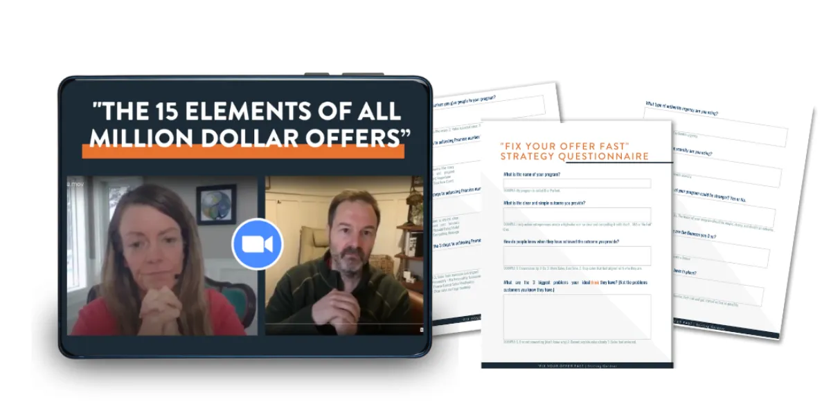 "The 15 Elements of All Million Dollar Offers”