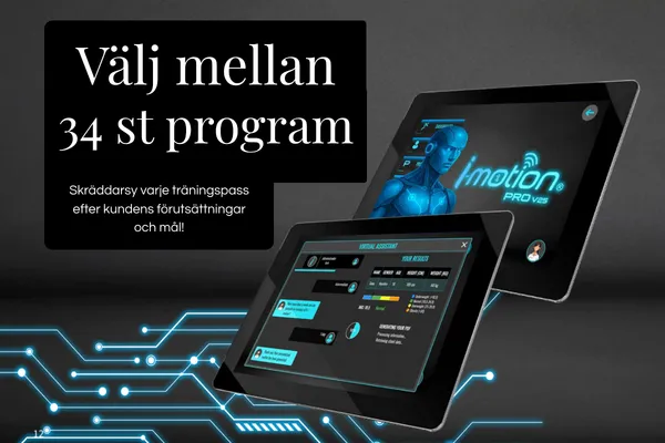 i-motion EMS-system med kontrollpanel och dräkt