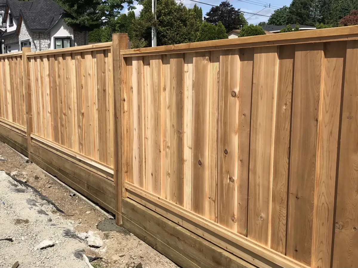 Custom wood fence installation in Surrey, BC