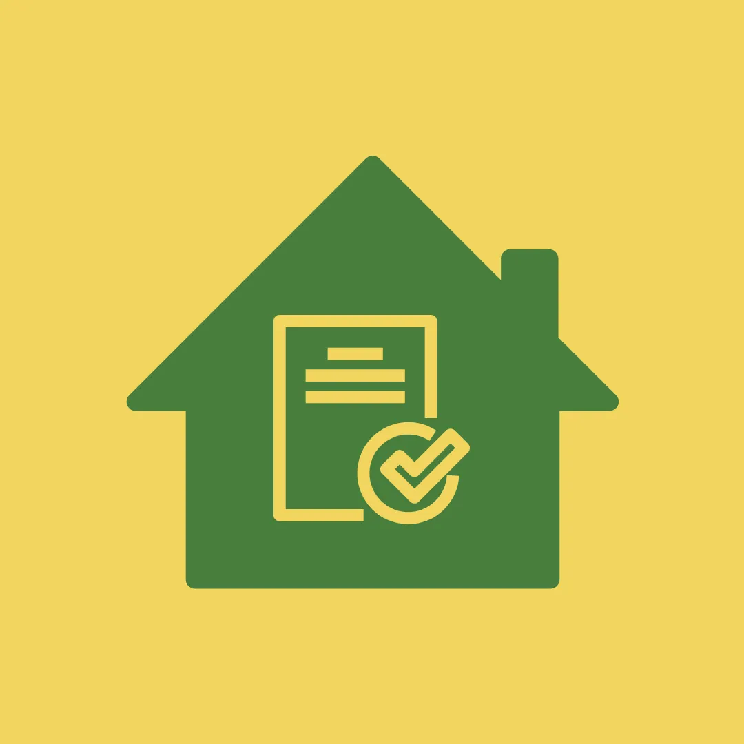 Permits managed in-house (permit inside house icon)