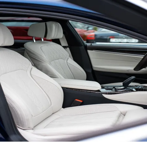 A clean car seats