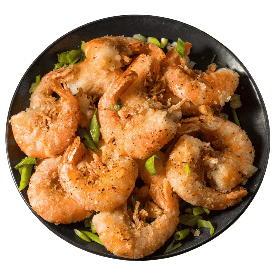 African Caribbean inspired meals peppered shrimp