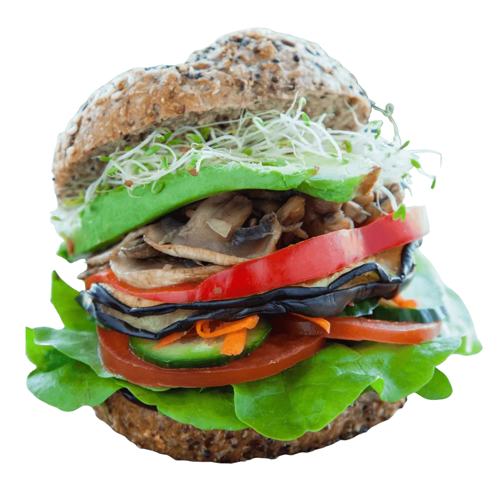 African Caribbean inspired meals mushroom burger