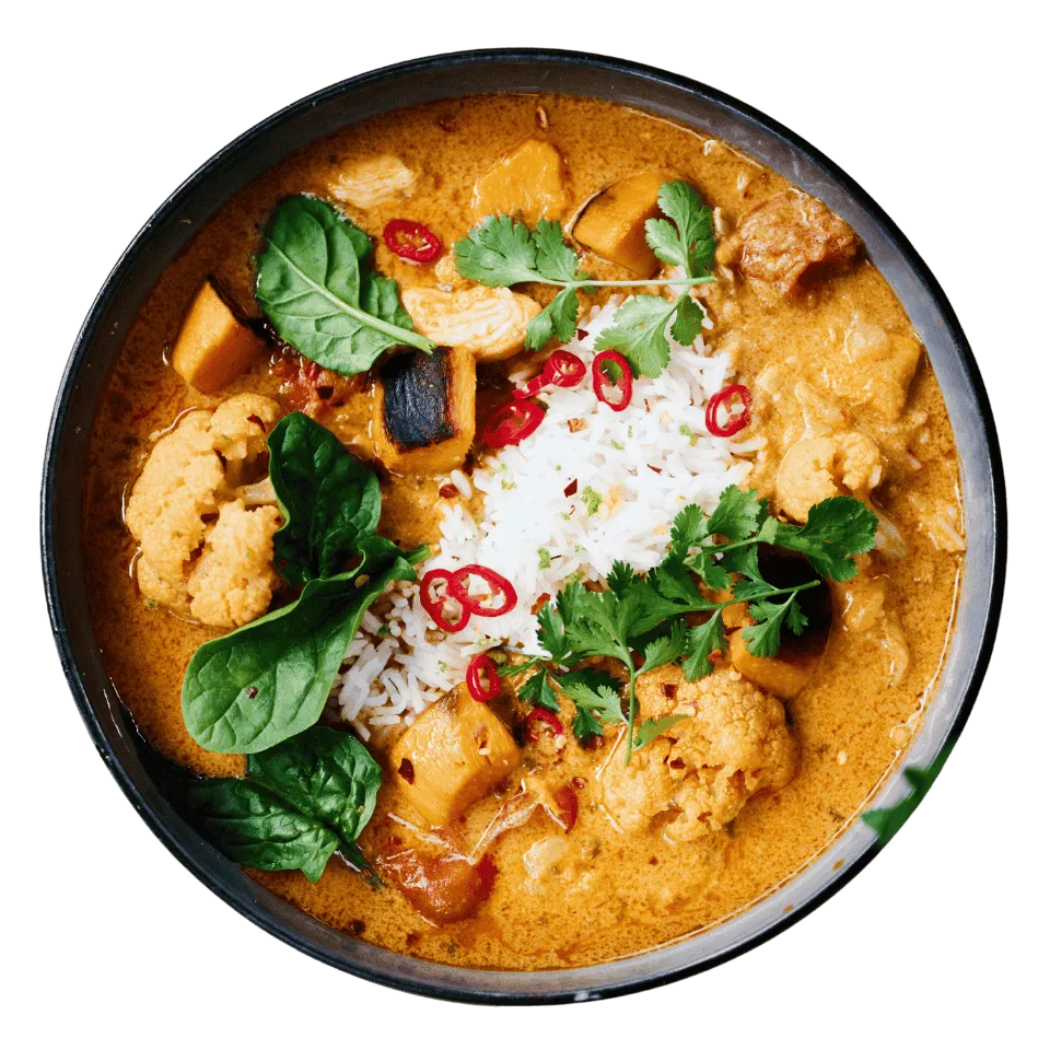 African Caribbean inspired meals curry chicken