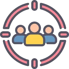 Audience targeting icon – demographic, interest, and location-based ad targeting