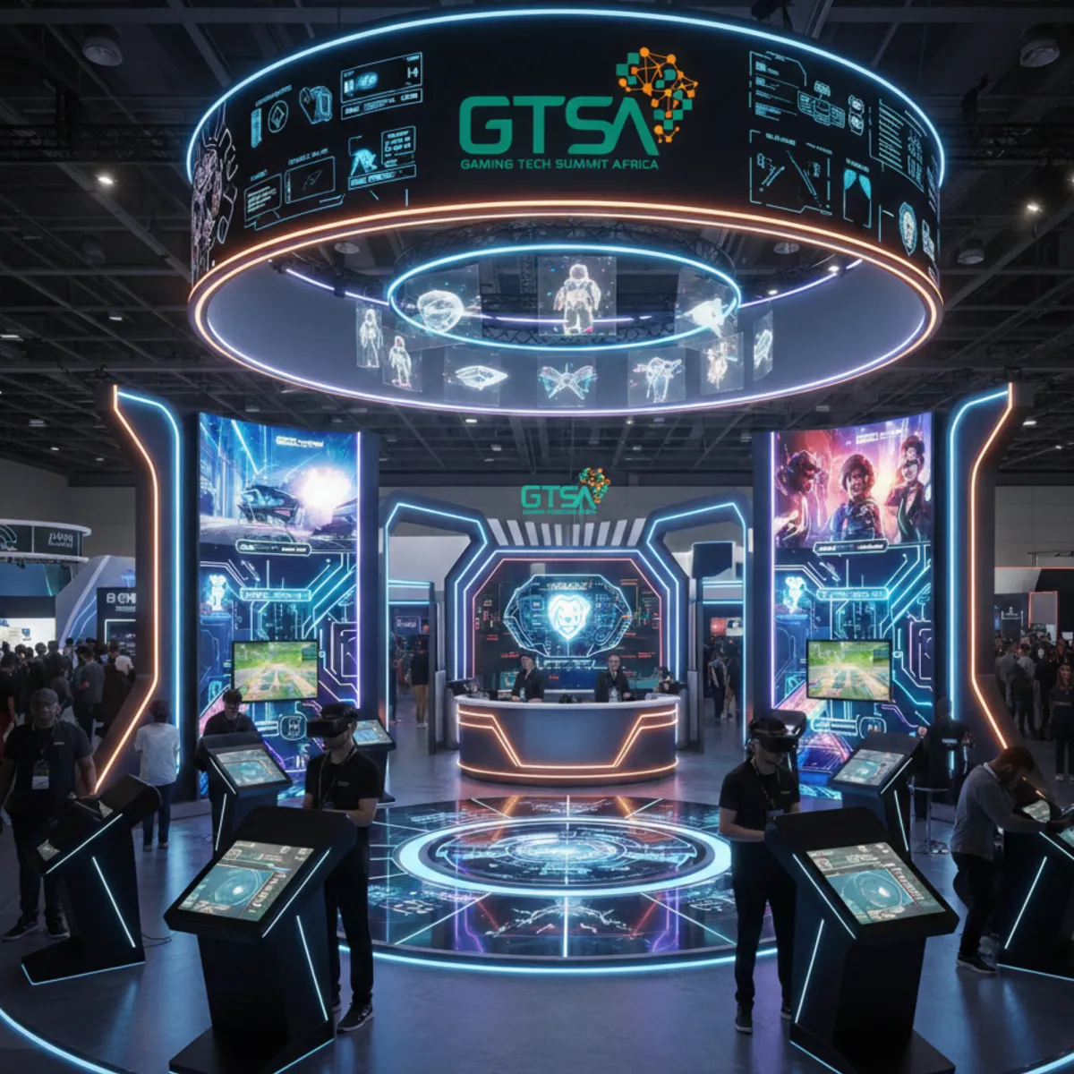 a room filled with lots of computer monitors