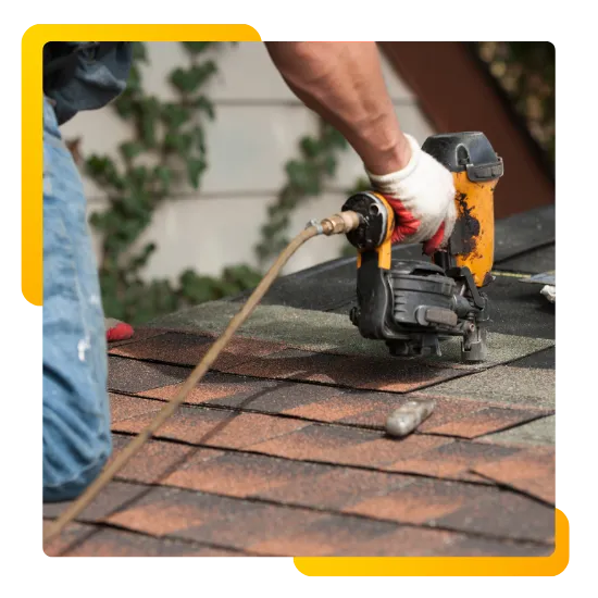 Residential roof install with clean shingles and careful work 