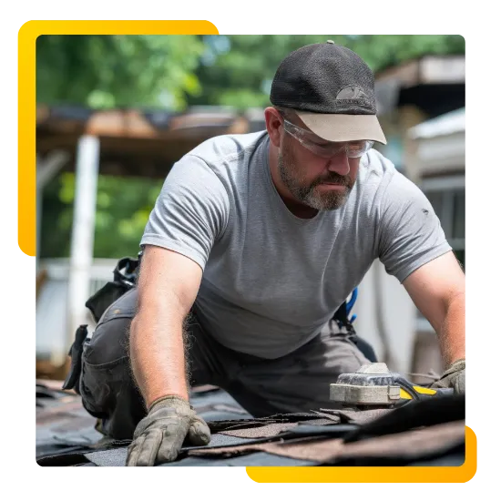 Roof leak repair on a Vineland home after heavy rain