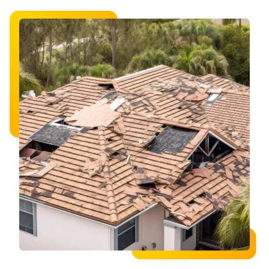 Roofing repair for damaged shingles and weak roof areas