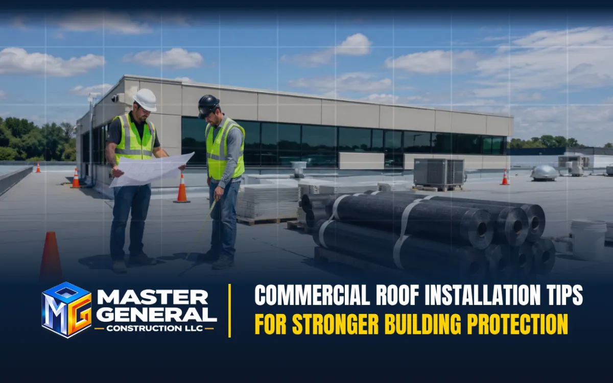 Commercial roof installation planning for a business property