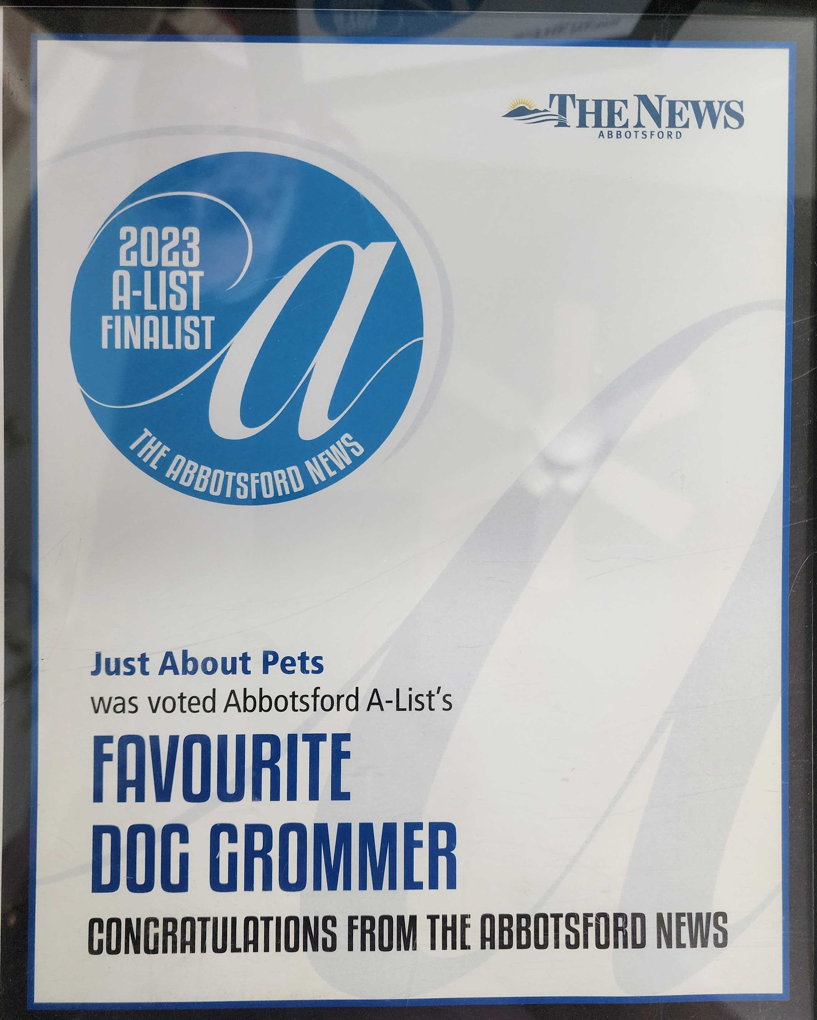 Favourite Dog Groomer - 2023 A-List Award