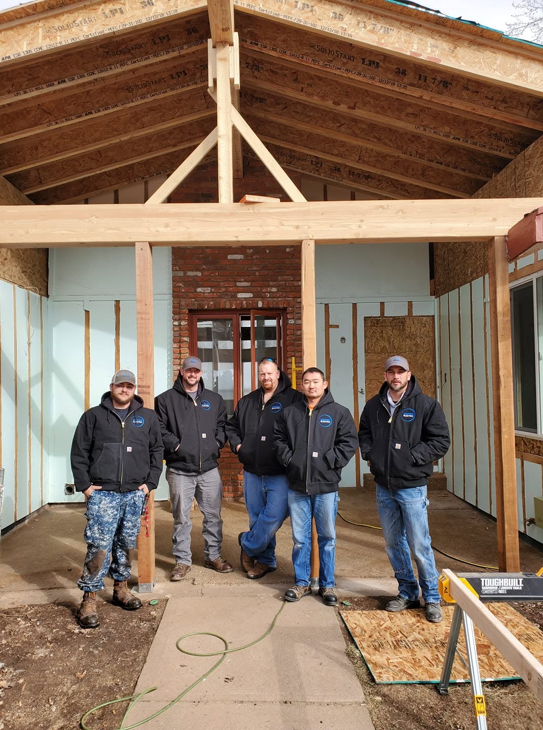 The United Electric crew on a job site