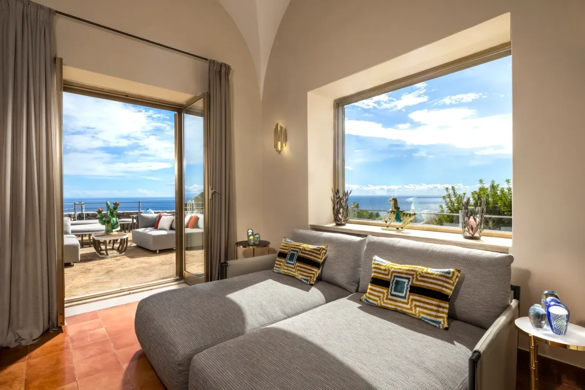 a rendering of a modern house with palm trees