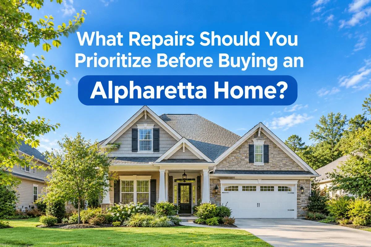 Home inspection and important repairs to check before buying a home in Alpharetta