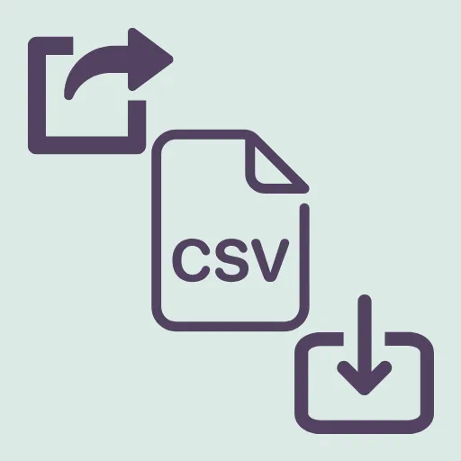 CSV export and import icon